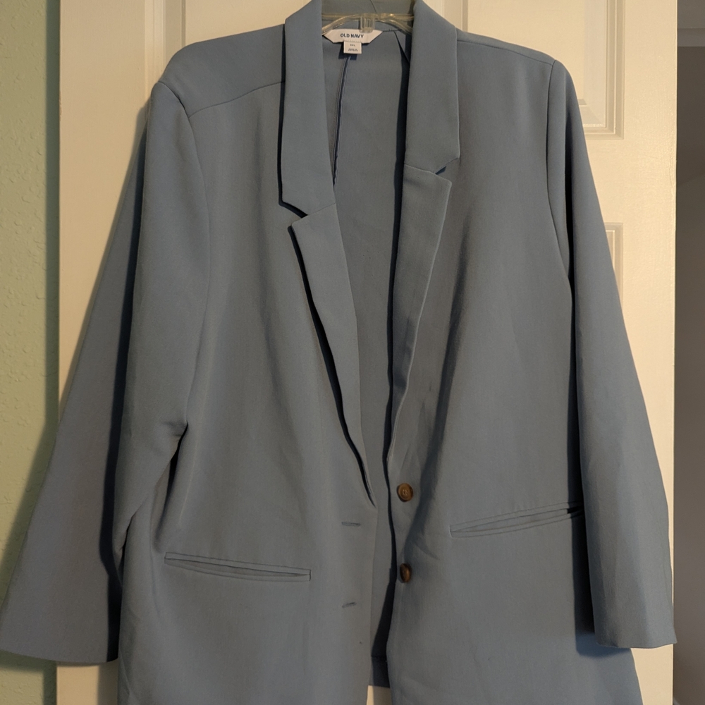 Old Navy Light Blue Oversized 2 Piece Pant Suit